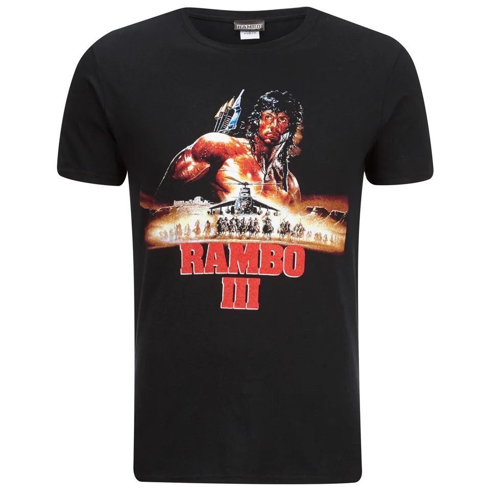 Rambo 3 Herren T-Shirt - Schwarz - S - Schwarz Bild 1