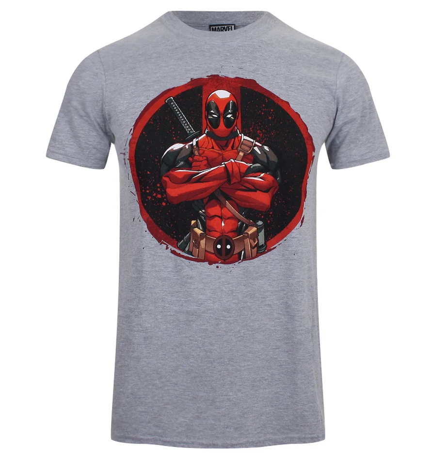 Marvel Men's Deadpool Marvel Deadpool T-Shirtports Grey - S - Grau Bild 1