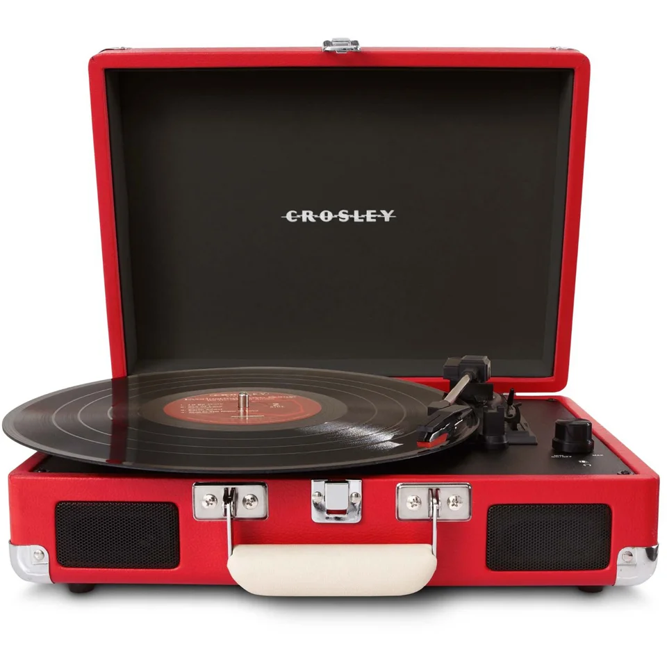 Crosley Cruiser Portable Turntable with Built-In Stereo Speakers - Red Bild 1