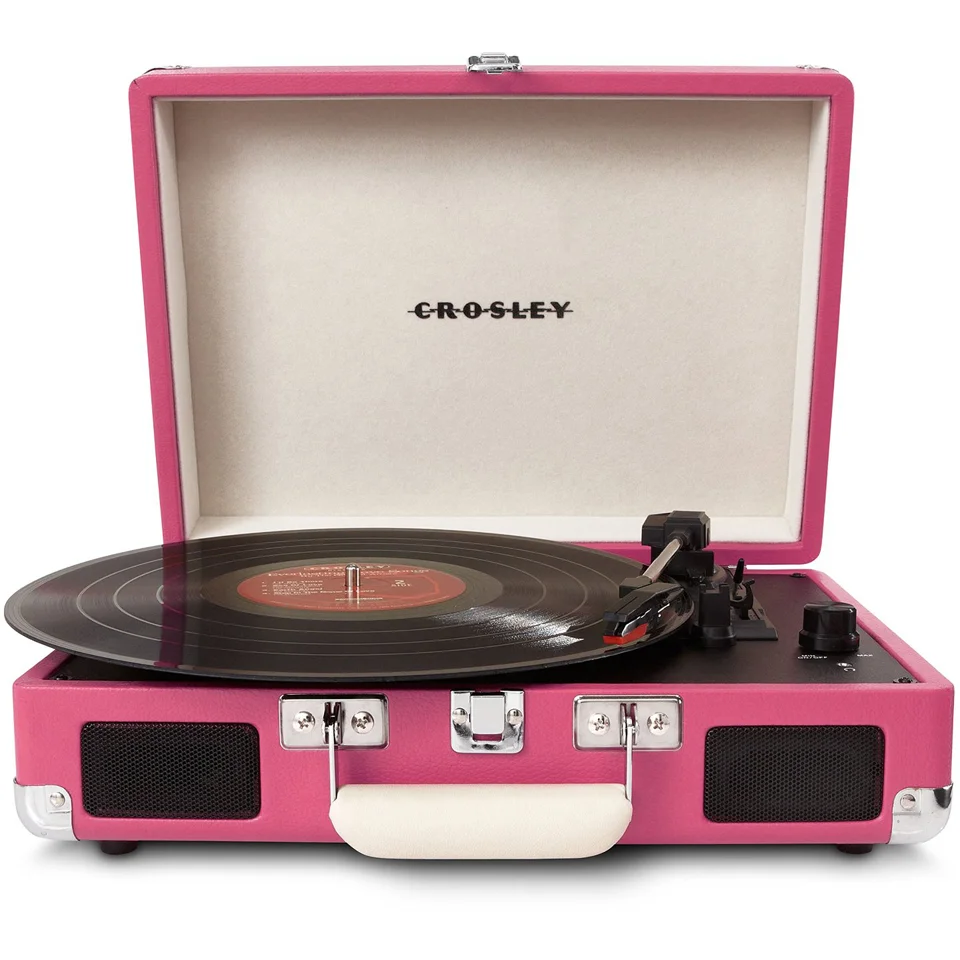 Crosley Cruiser Portable Turntable with Built-In Stereo Speakers - Pink Bild 1