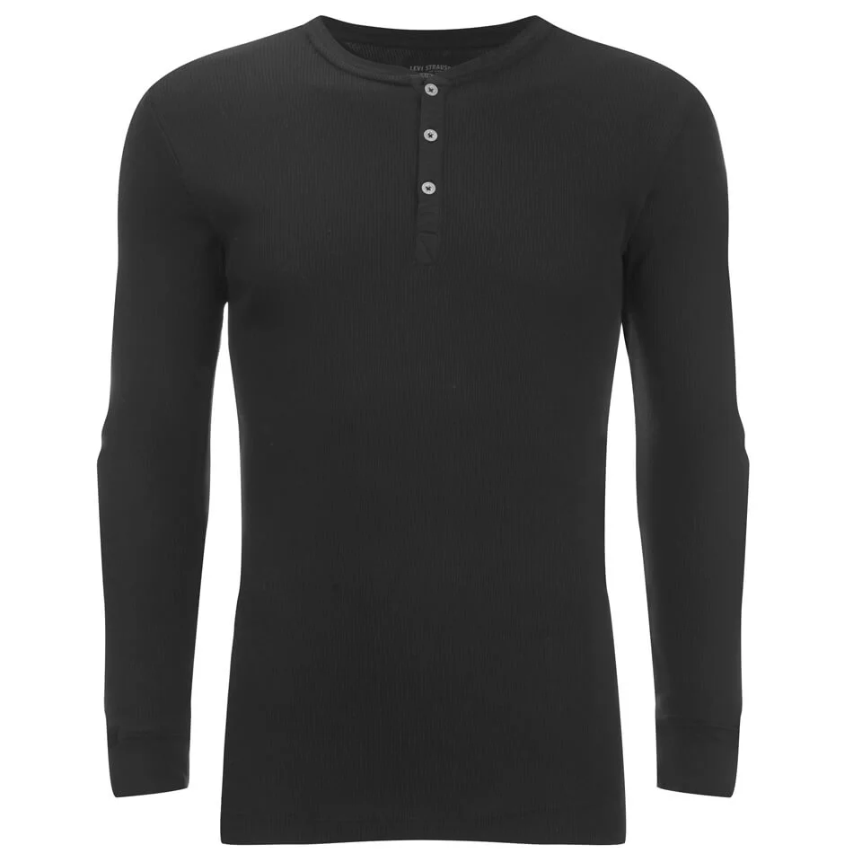 Levi's Men's Long Sleeve Grandad Top - Black - S - Schwarz Bild 1