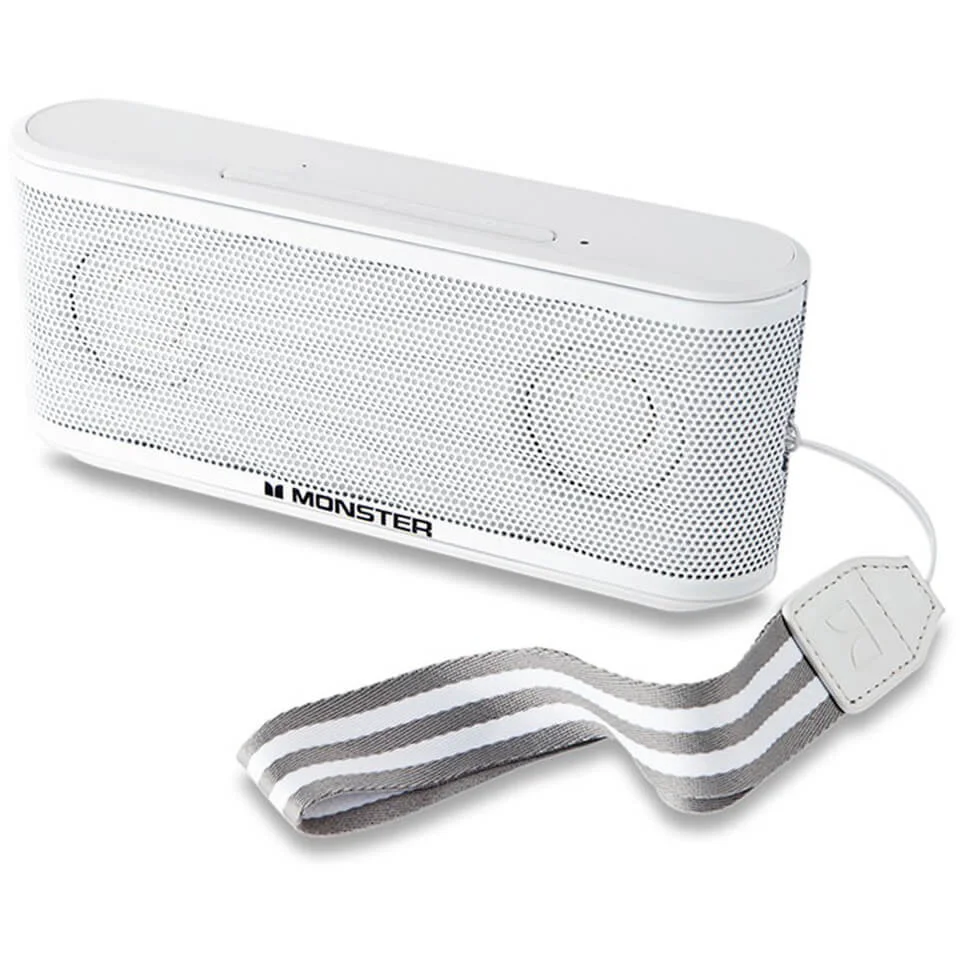 Monster Micro Clarity Portable Bluetooth Speaker - White Bild 1