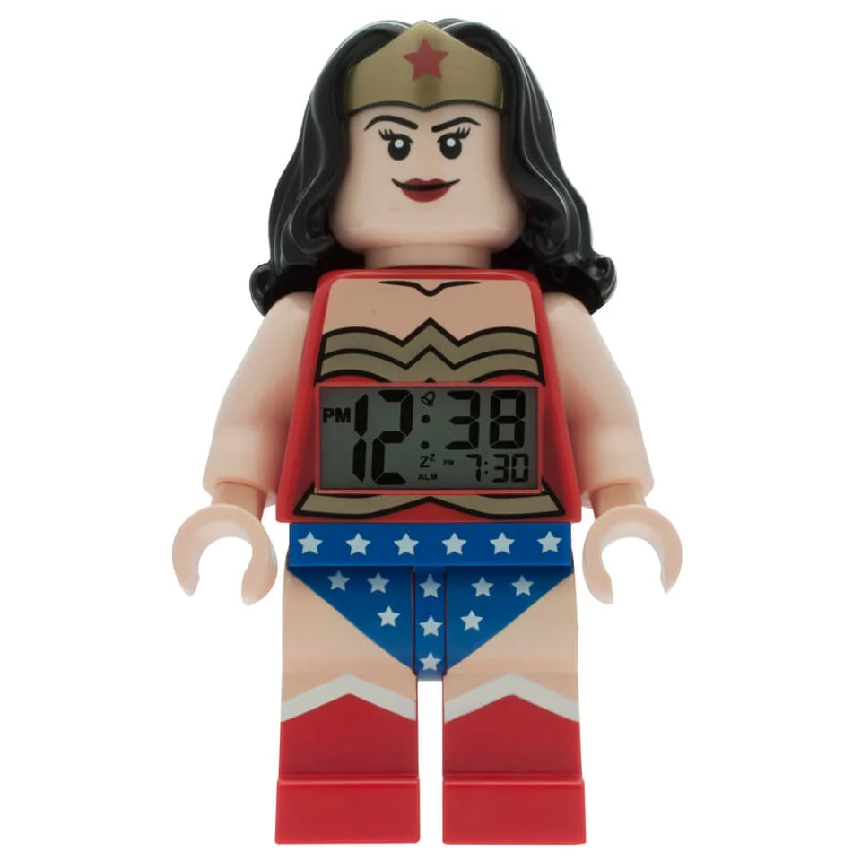 LEGO ® DC Comics Super Heroes Wonder Woman Minifiguren-Uhr mit Wecker Bild 1