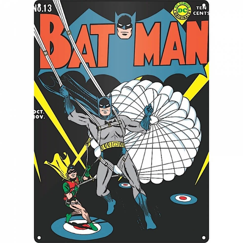DC Comics Batman Parachute Large Tin Sign Bild 1