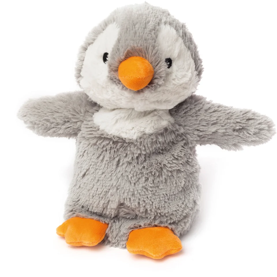 Cozy Heatable Plush Grey Penguin Bild 1