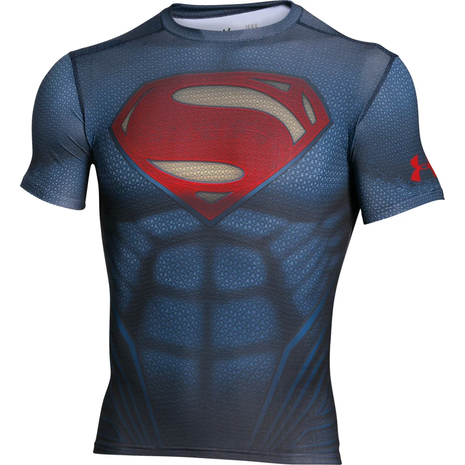 Under Armour Men's Transform Yourself Superman Compression Short Sleeve Shirt - Navy Blue - S - Blau Bild 1