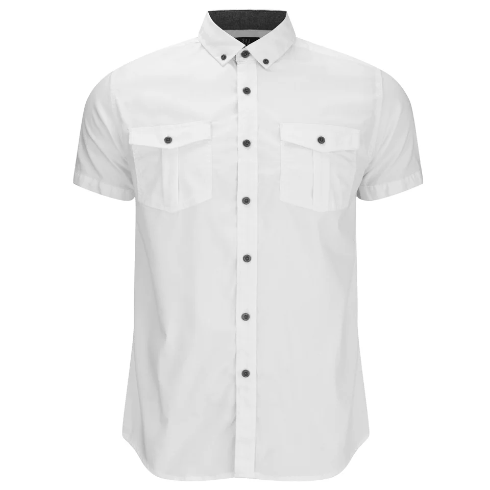 Smith & Jones Men's Pelmet Short Sleeve Shirt - White - S - Weiß Bild 1