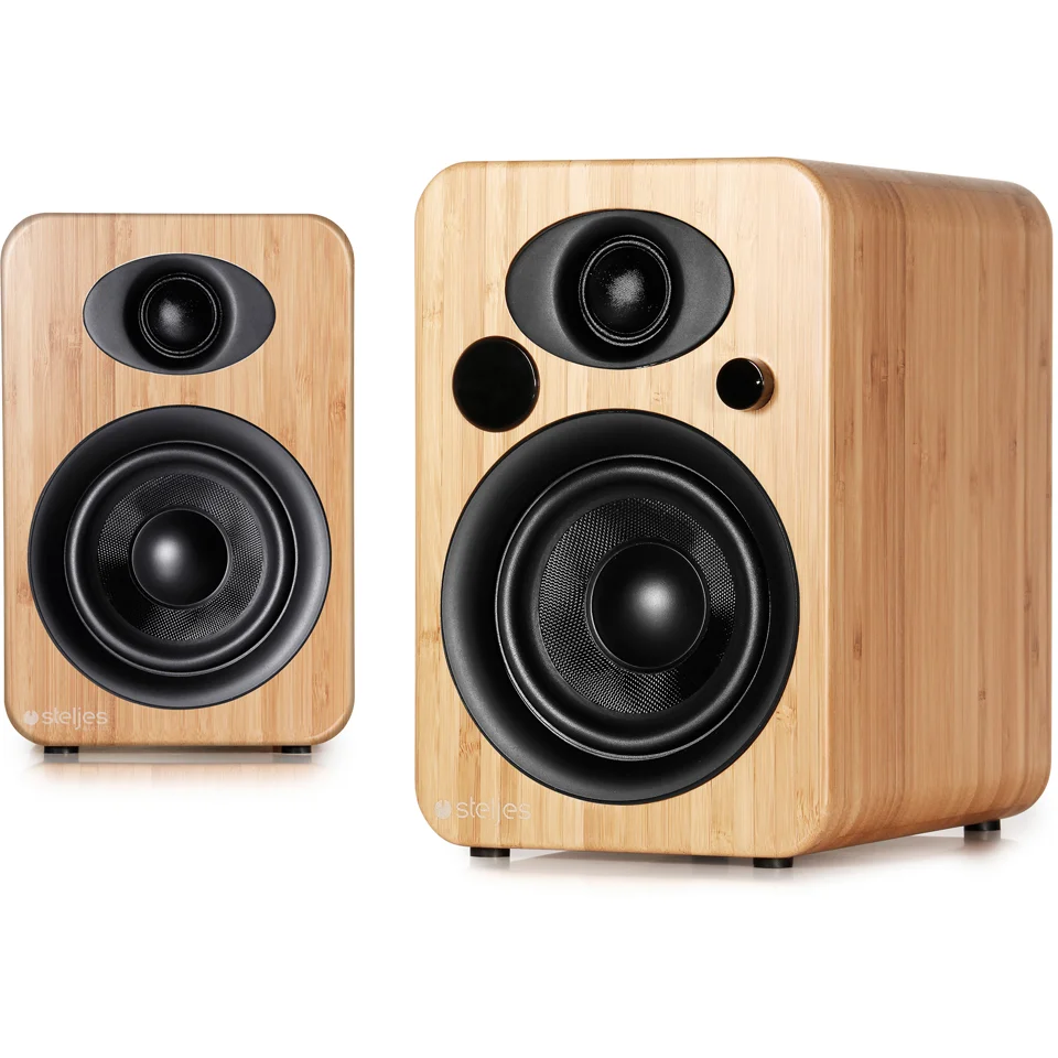 Steljes Audio NS3 Bluetooth Duo Speakers - Bamboo Bild 1