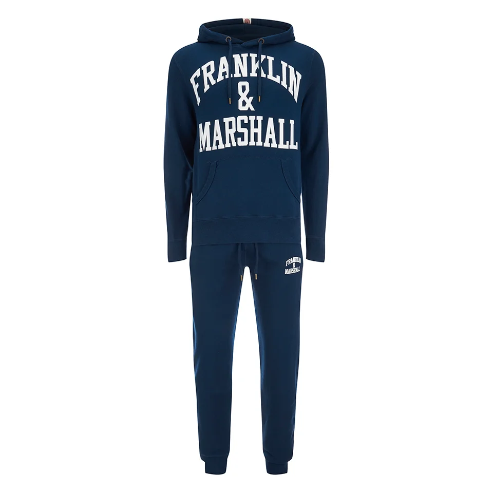 Franklin & Marshall Large Logo Hoody Tracksuit - Navy - S - Blau Bild 1