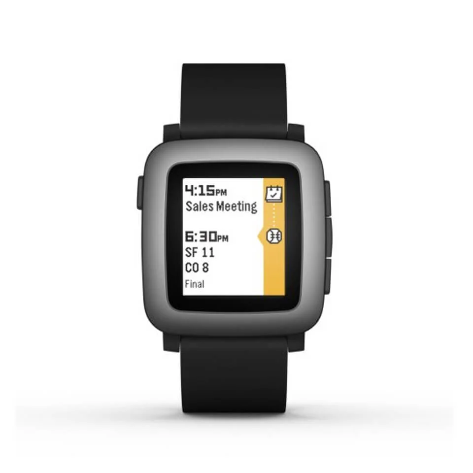 Pebble Time Smartwatch - Black Bild 1