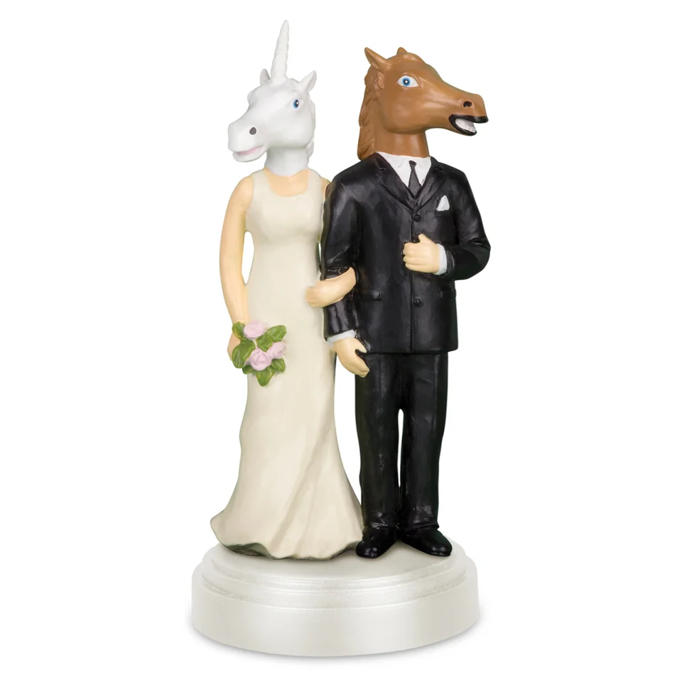Einhorn und Pferd Hochzeitstorte Topper Bild 1