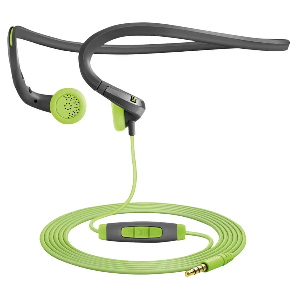 Sennheiser PMX 684i Sports Neckband Earphones Inc In-Line Remote and Mic (Apple) - Green Bild 1
