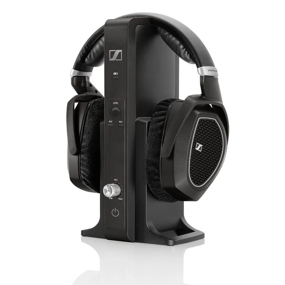 Sennheiser RS 185 Surround Sound Wireless Headphones with Multi-Purpose Transmitter - Black Bild 1