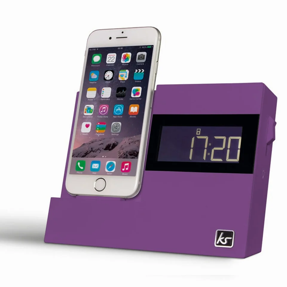 Kitsound XDock3 Lightning Dock Clock Radio - Pink Bild 1