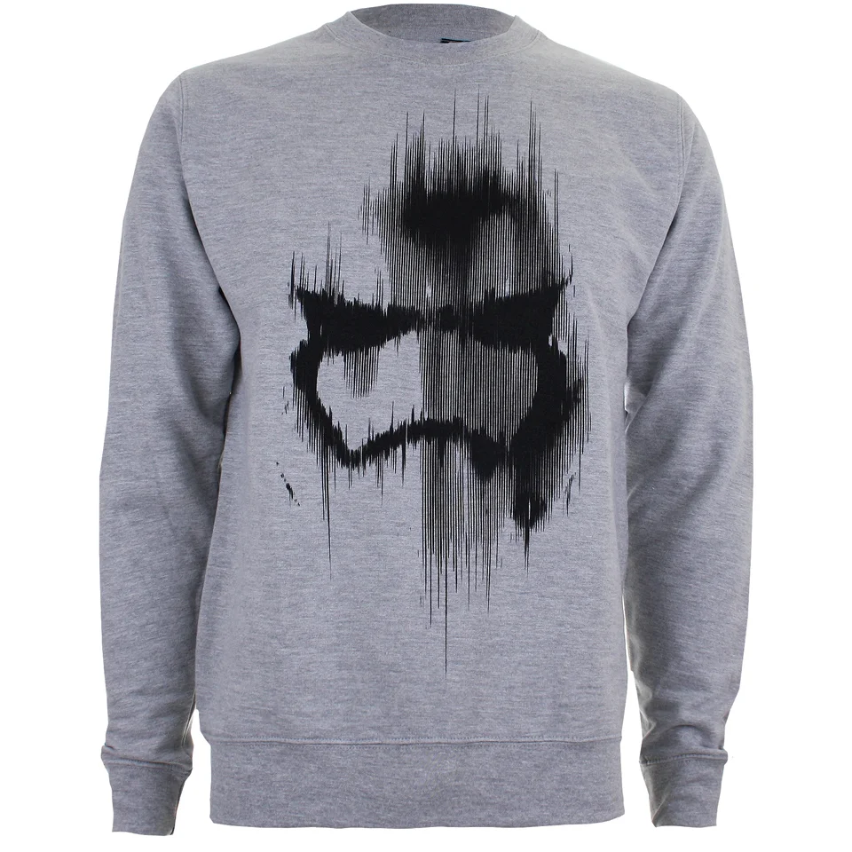 Star Wars Men's Storm Trooper Mask Sweatshirt - Light Grey Marl - S - Grau Bild 1