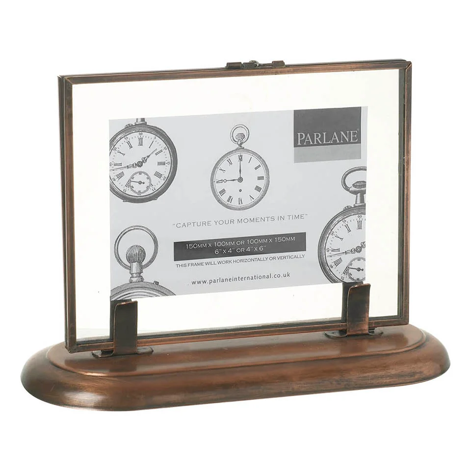 Parlane Glass Photo Frame with Stand - Copper (250 x 180mm) Bild 1