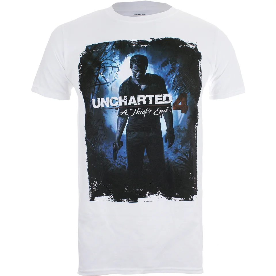 Uncharted 4 Herren Logo T-Shirt - Weiss - S - Weiß Bild 1
