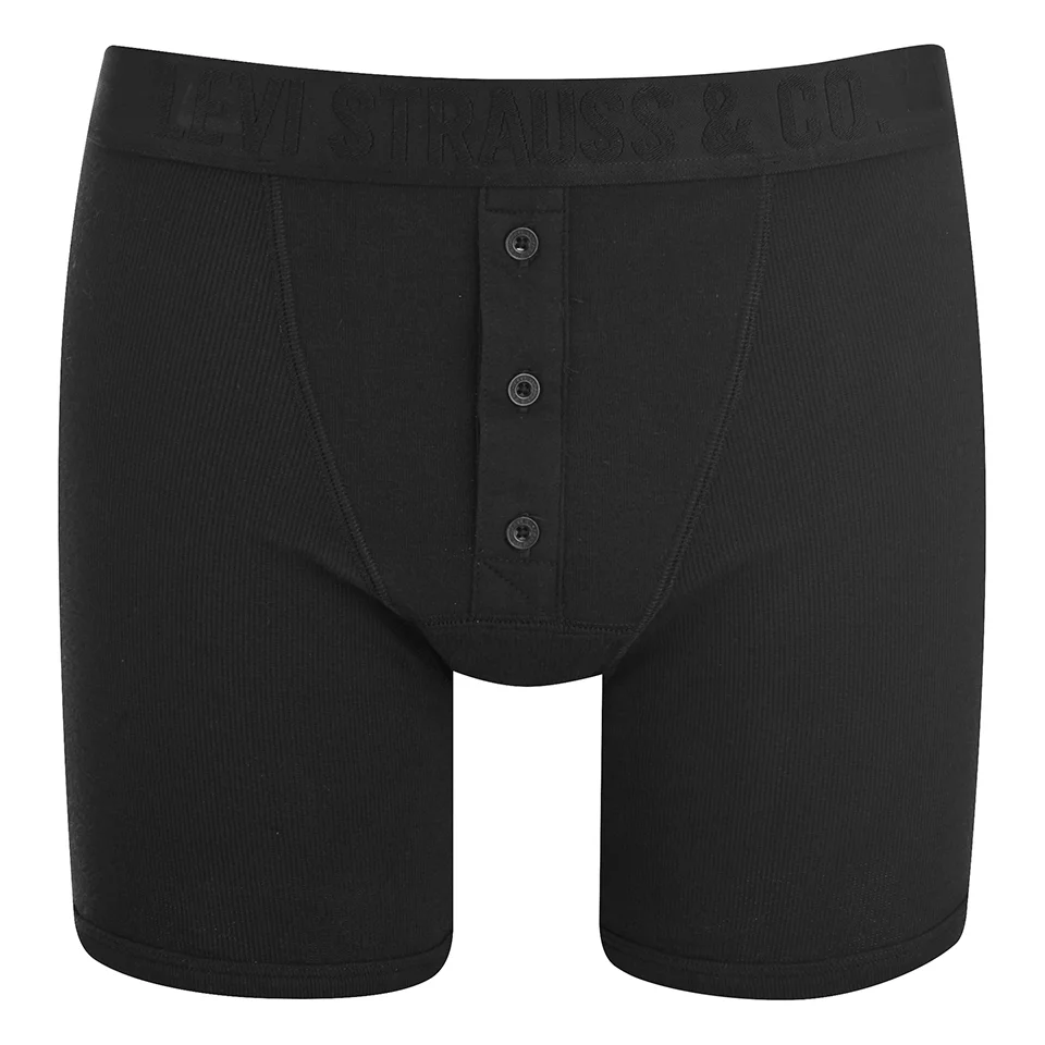 Levi's Men's Long Button Boxers - Black - S Bild 1