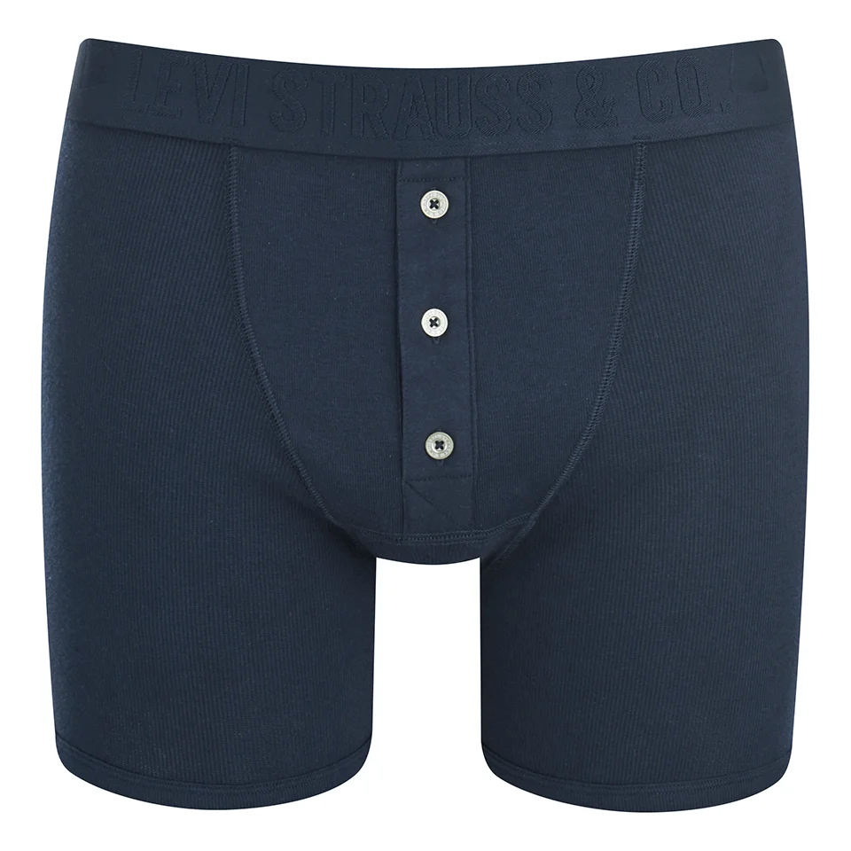 Levi's Men's Long Button Boxers - Navy - S - Marineblau Bild 1