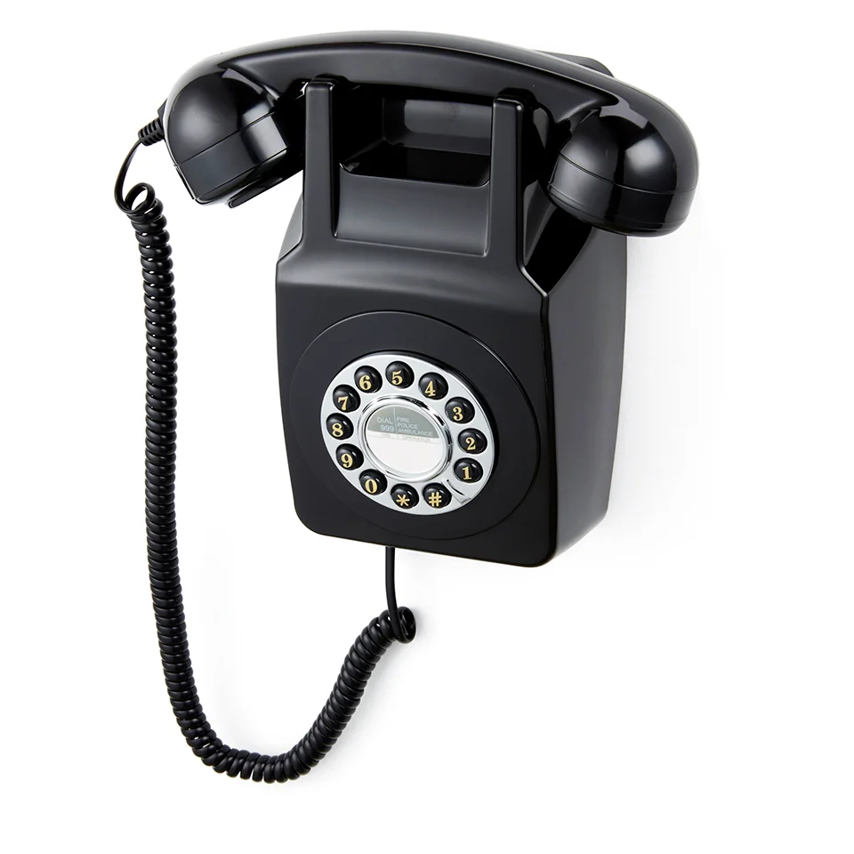 GPO Retro 746 Push Button Wall Telephone - Black Bild 1