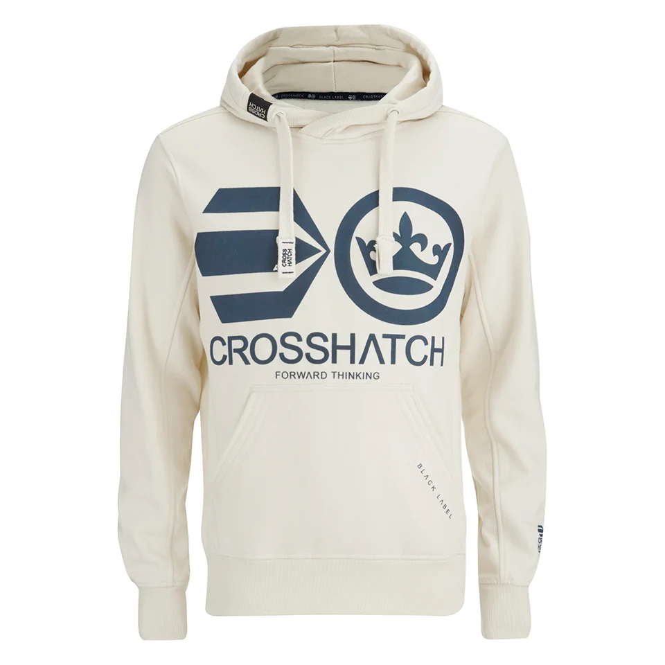 Crosshatch Men's Quon Kangeroo Pocket Hoody - Vaporous Grey - S - Grau Bild 1