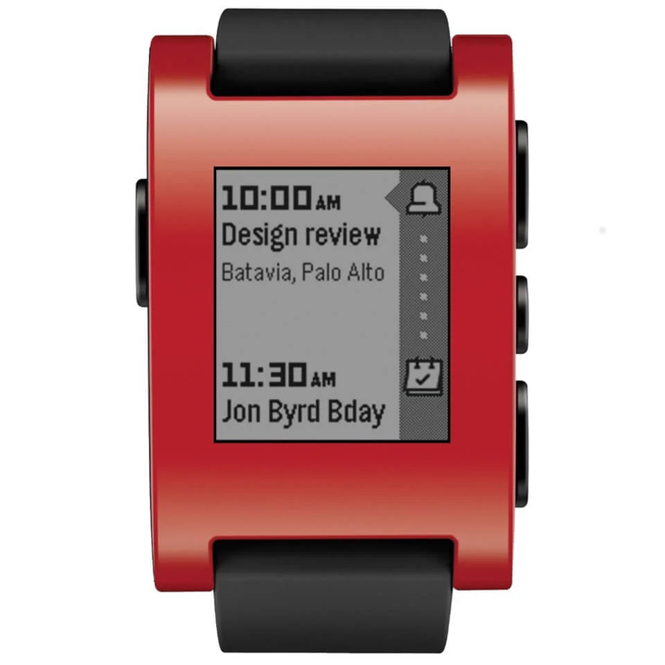 Pebble Classic Smartwatch - Red Bild 1