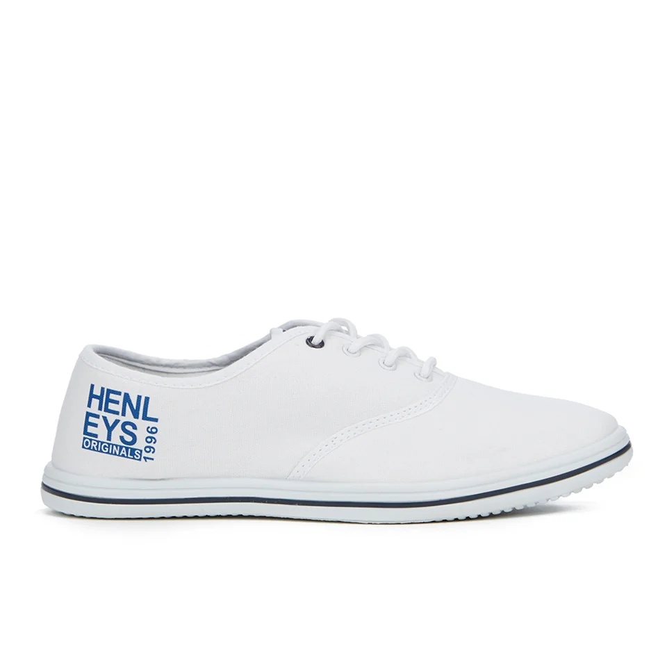 Henleys Men's Stash Canvas Pumps - White - UK 6 - Weiß Bild 1