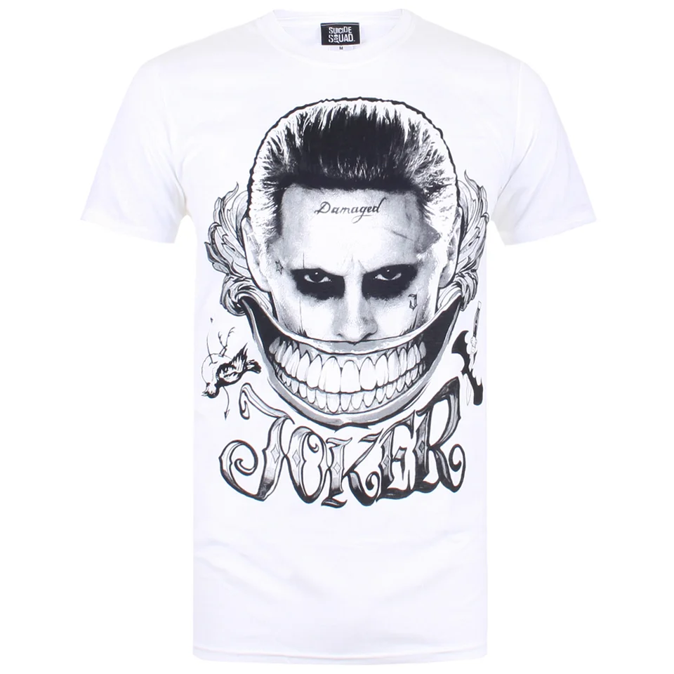 DC Comics Herren Suicide Squad Harley and Joker Cards T-Shirt - Weiß - S - Weiß Bild 1