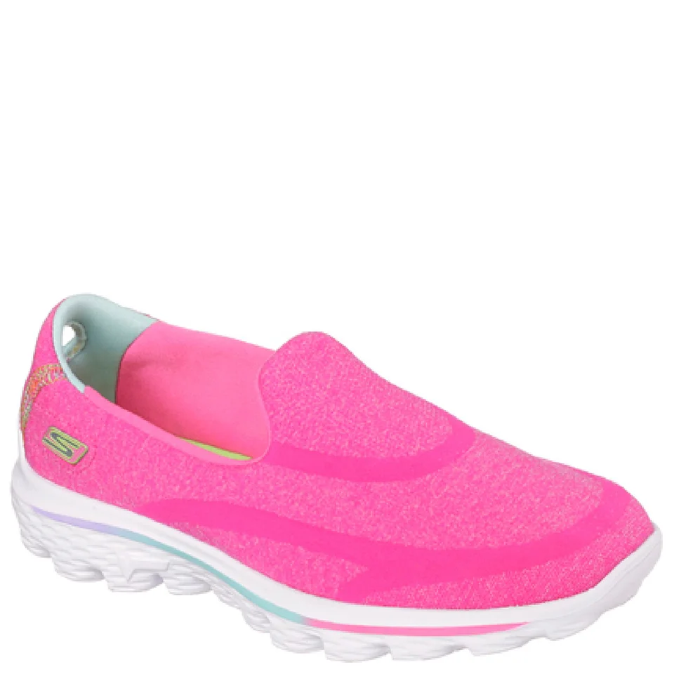 Skechers Kids' Go Walk 2 Shoes - Hot Pink - UK 10 Kids - Rosa Bild 1