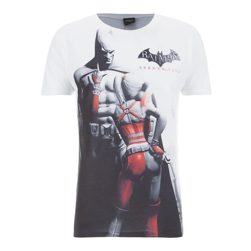 DC Comics Herren Batman and Harley Quinn T-Shirt - Weiß - S - Weiß Bild 1