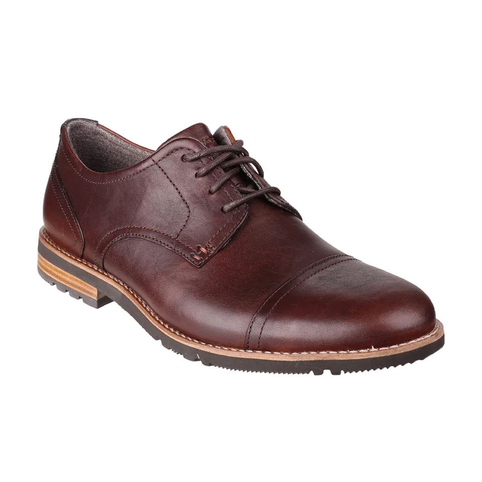 Rockport Men's Ledge Hill 2 Toe Cap Oxford Shoes - Dark Brown - UK 7 - Braun Bild 1