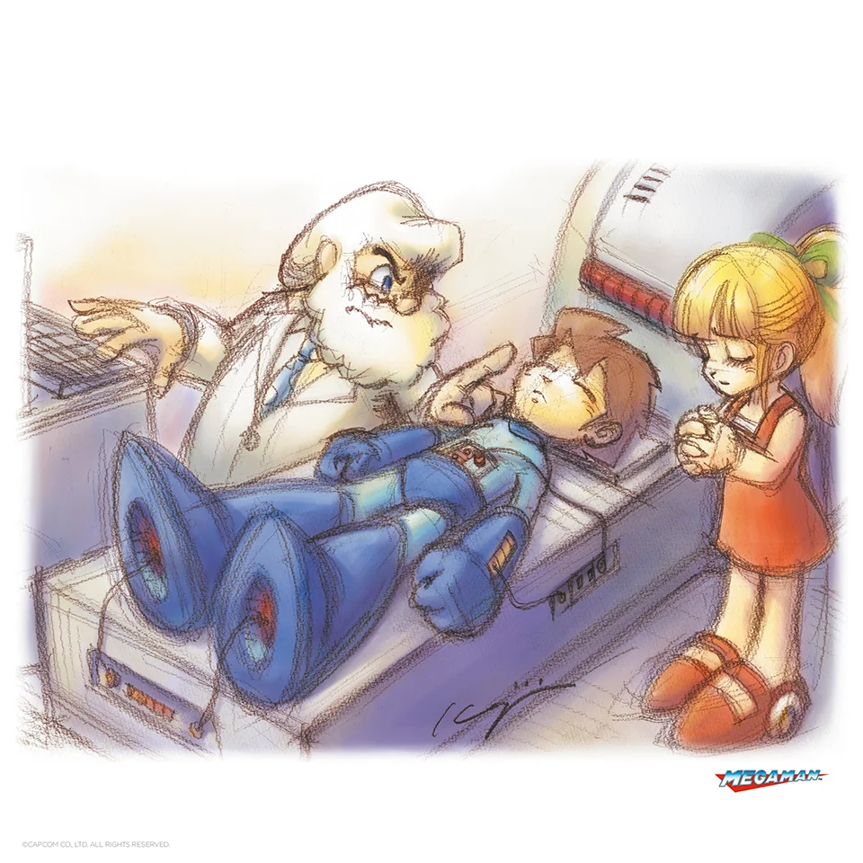 Mega Man Concept Artwork Art Print - 14 x 11 Bild 1