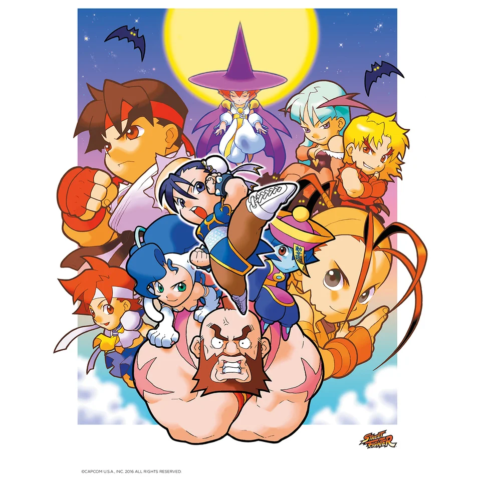 Street Fighter 'Lets Go' Manga Art Print - 14 x 11 Bild 1