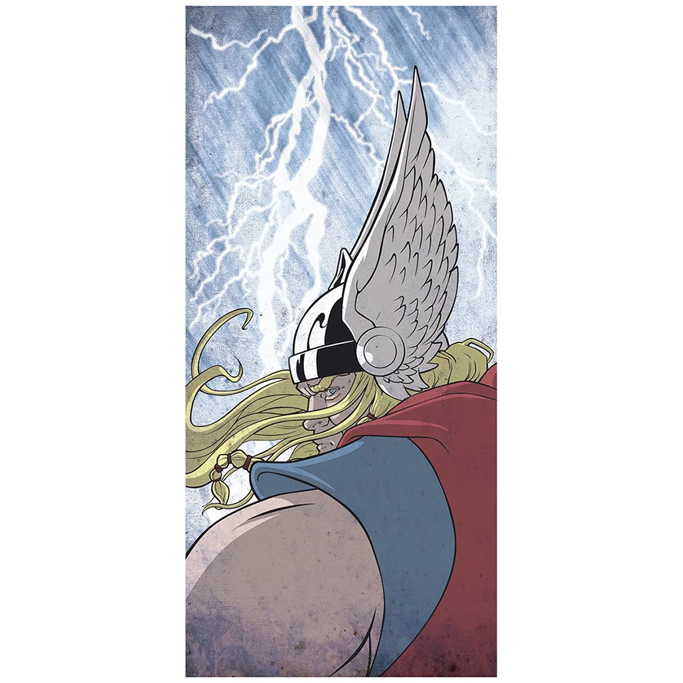 Thunder God Thor Inspired Fine Art Print - 16.5" x 9.7" Bild 1