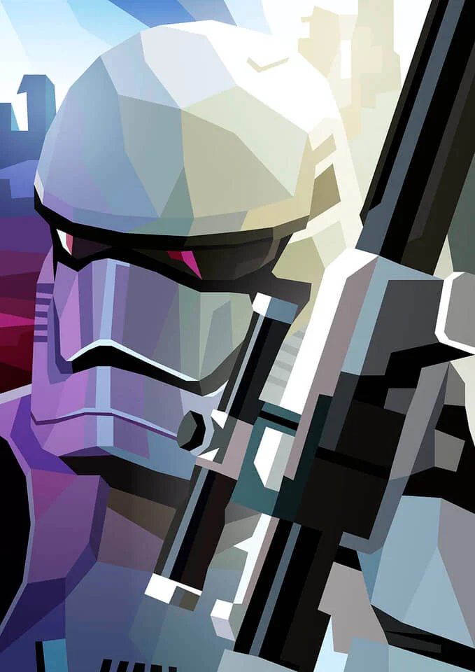 Star Wars First Order Storm Trooper Inspired Illustrative Fine Art Print - 16.5 x 11.7 Bild 1