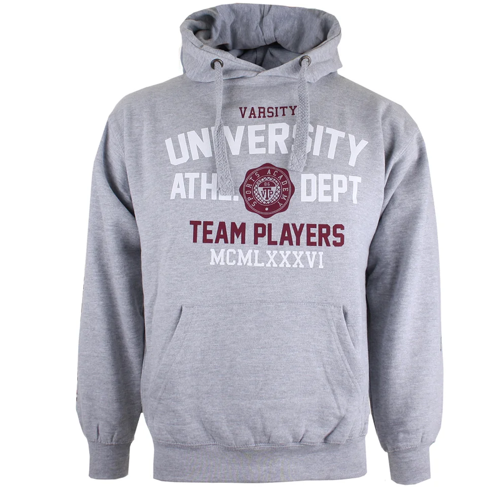 Varsity Team Players Men's University Athletic Hoody - Grey - S - Grau Bild 1