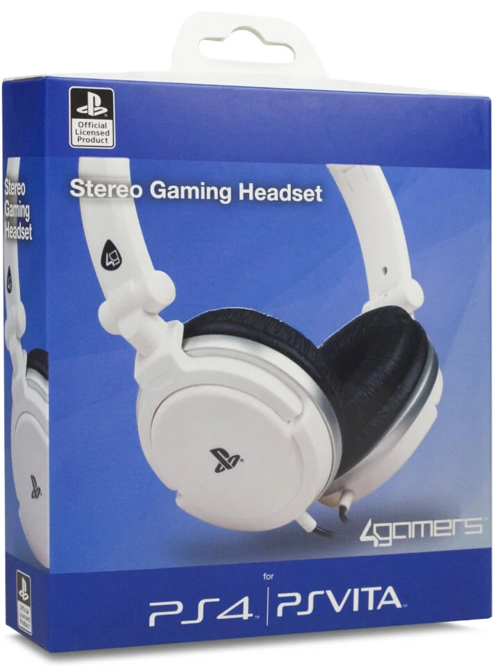 4Gamers Officially Licensed Stereo Gaming Headset - White (PS4/PSVita) Bild 1