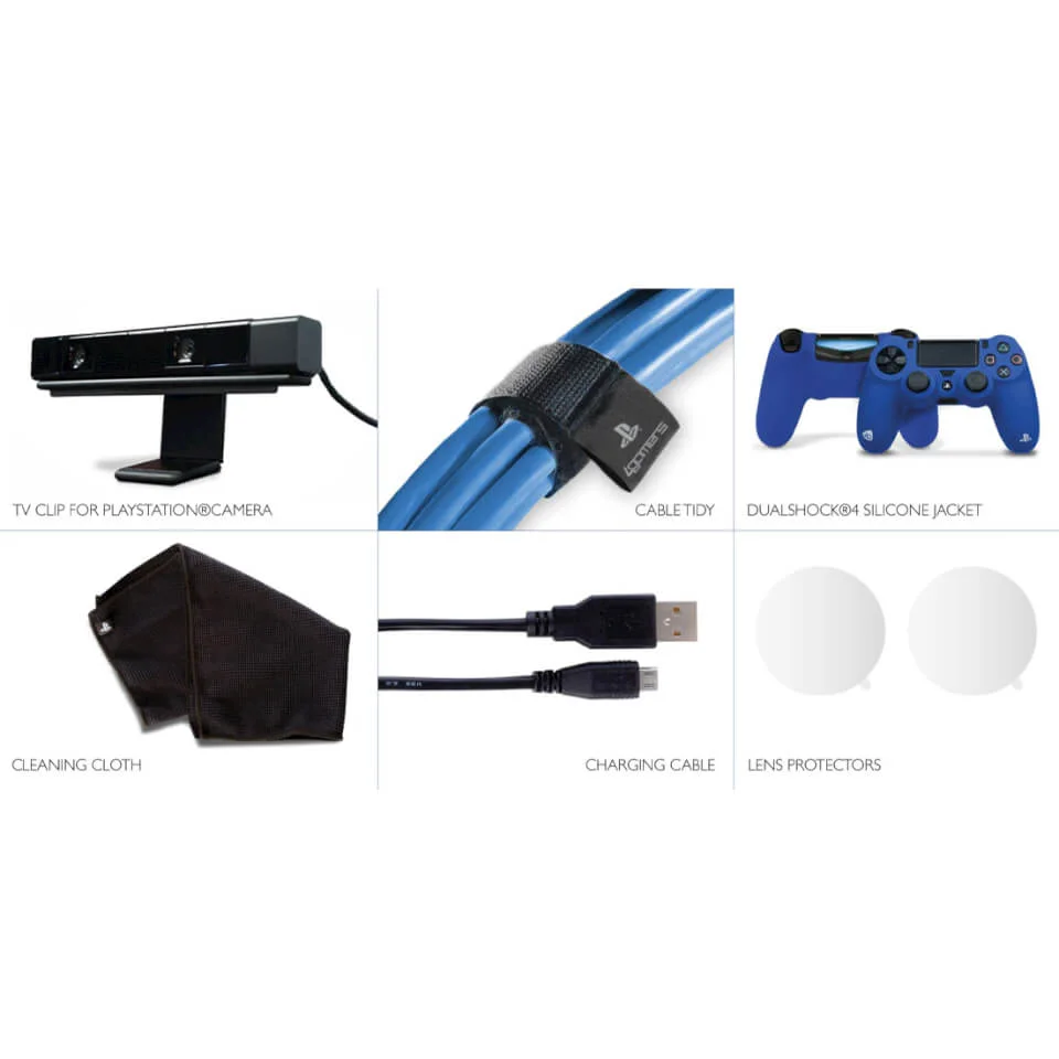 Playstation VR Starter Kit - USB Cable, Lens Protectors, DualShock Controller Silicone Jacket, Cleaning Cloth Bild 1