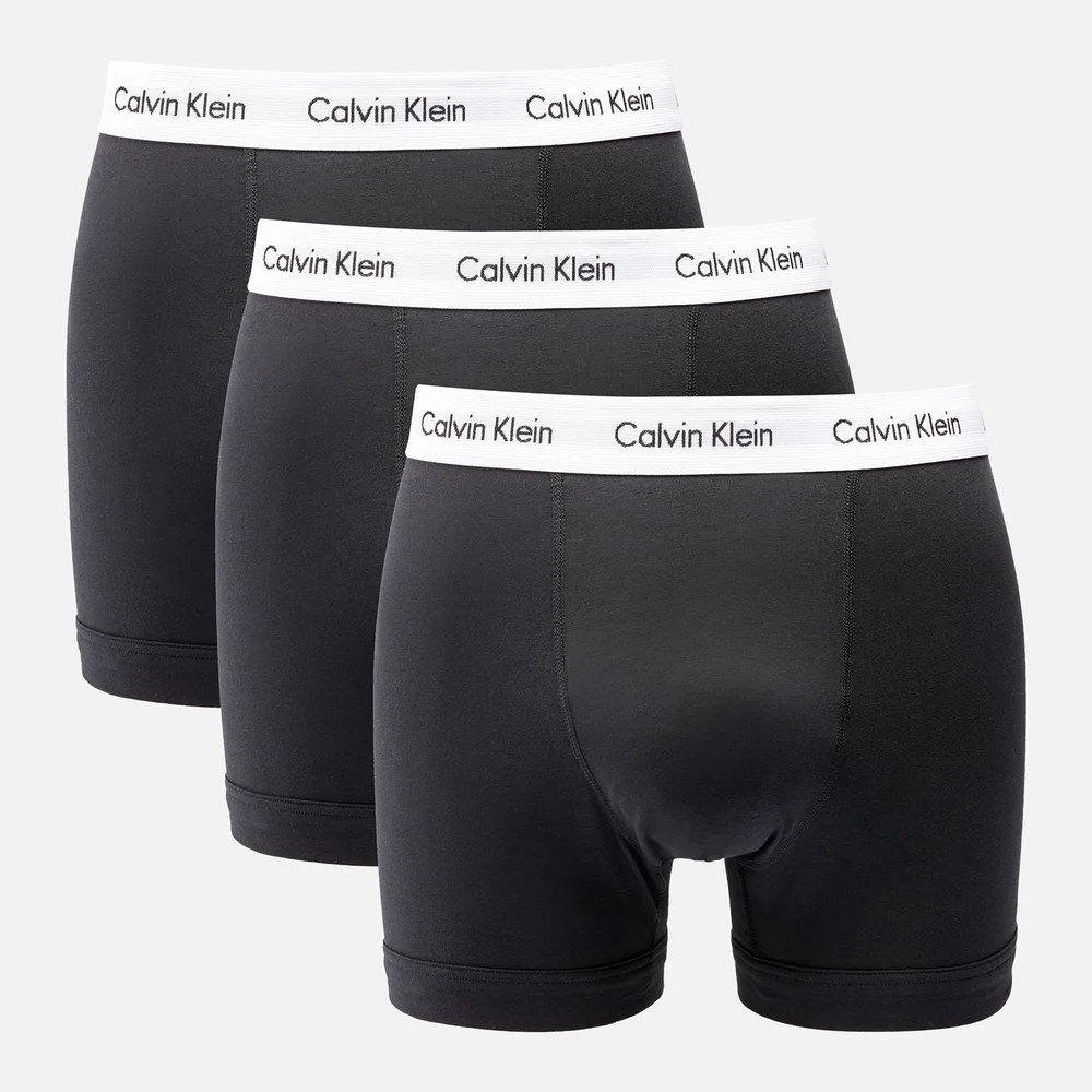 Calvin Klein Men's Cotton Stretch 3-Pack Trunks - Black - S Bild 1