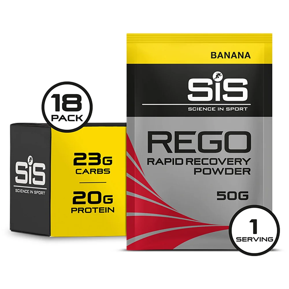 Science in Sport Rego Recovery Getränk 50g Tütchen - 18 Stück - 18Päckchen - Box - Banane Bild 1
