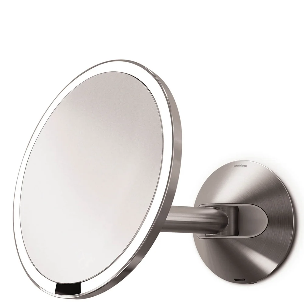simplehuman Wall Mount Stainless Steel Rechargeable Sensor Mirror 20cm Bild 1