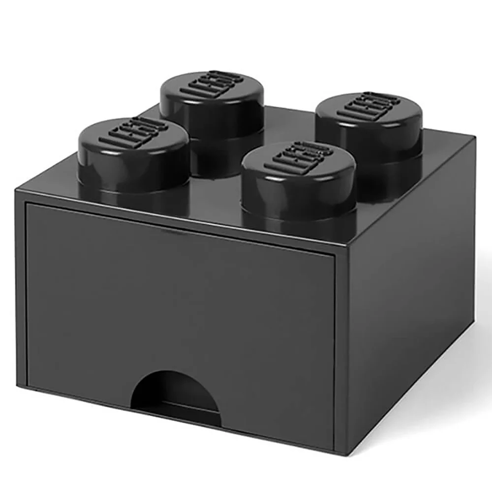 LEGO Storage 4 Knob Brick - 1 Drawer (Black) Bild 1