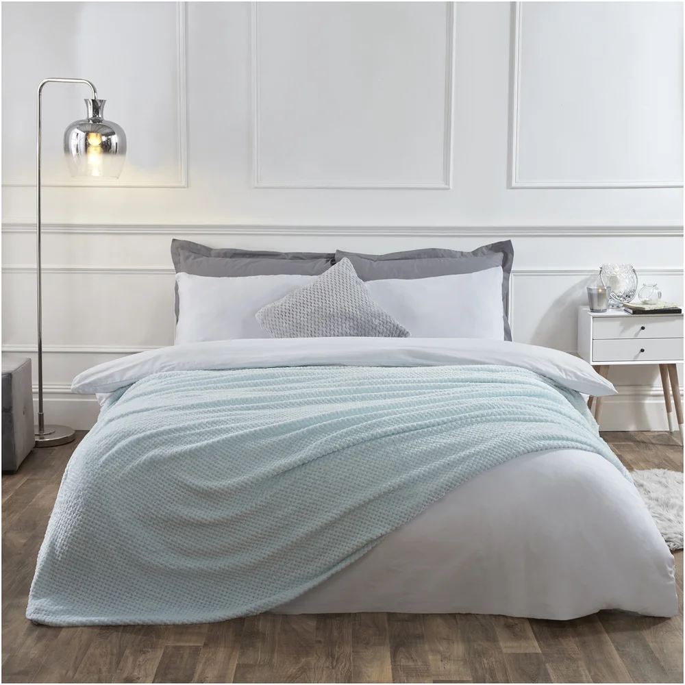 Dreamscene Duck Egg Waffle Throw - 125 x 150cm Bild 1