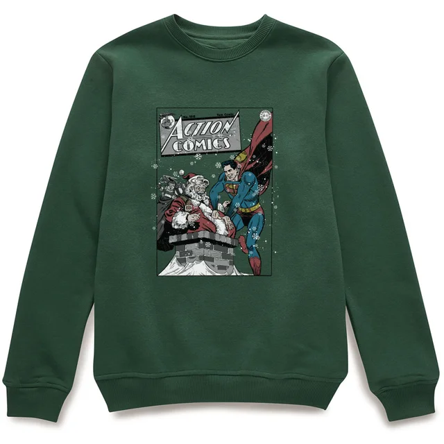 DC Comics Originals Superman Action Comics Weihnachtspullover - Grün