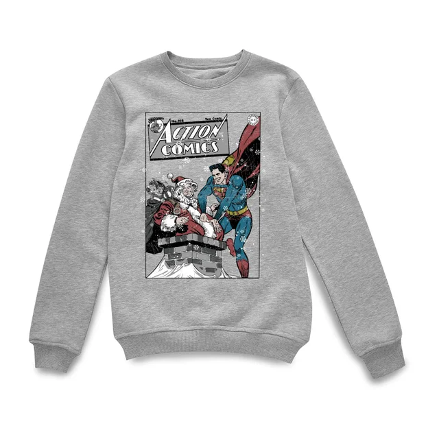 DC Comics Originals Superman Action Comics Weihnachtspullover – Grau