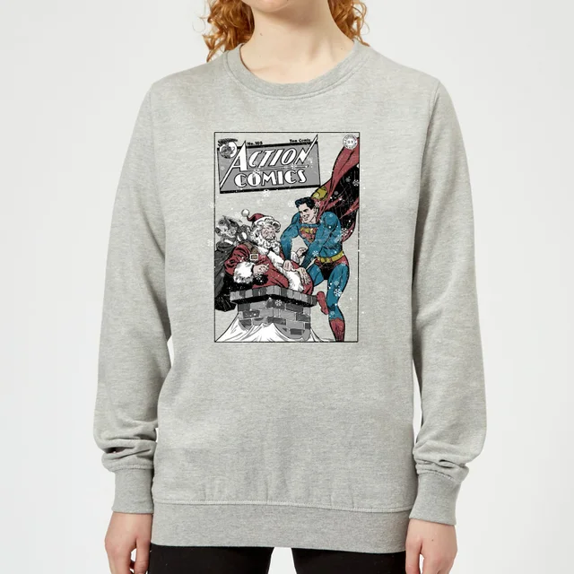 DC Comics Originals Superman Action Comics Weihnachtspullover – Grau