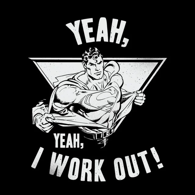 DC Comics Superman I Work Out T-Shirt - Schwarz