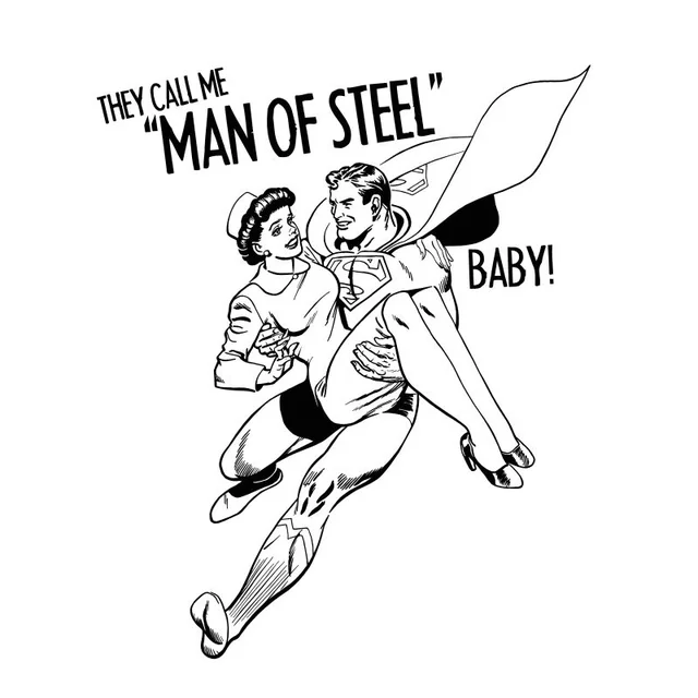 DC Comics Superman Valentines Steel Baby T-Shirt - Weiß