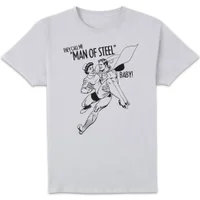 DC Comics Superman Valentines Steel Baby T-Shirt - Weiß