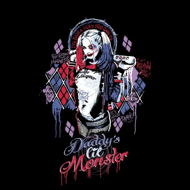 DC Comics Suicide Squad Daddys Lil Monster T-Shirt - Schwarz